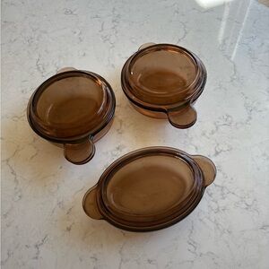 Corningware Vision Amber Glass Prep Pan with Pour Spout